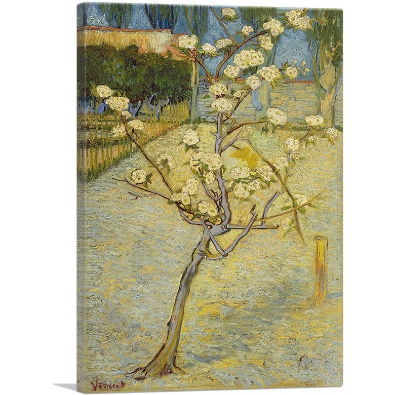 Petit poirier en fleur 1888 par Vincent Van Gogh, reproduction d'art sur toile tendue, H 26 po x l 18 po x P 0,75 po