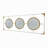 15.5X43.5" Gold And White Frame With Mirror