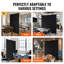 Paravent en tissu à panneau simple 6 pi pour chambre de bureau noir-106502291