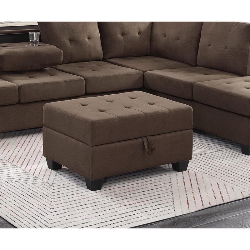 Meuble de salon moderne avec repose-pieds capitonné 1 pièce