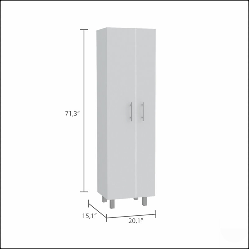 Hayne 9-Shelf 2-Door 2-Piece Kitchen Set With Antibacterial Surface, Ideal For Storage And Small Spaces