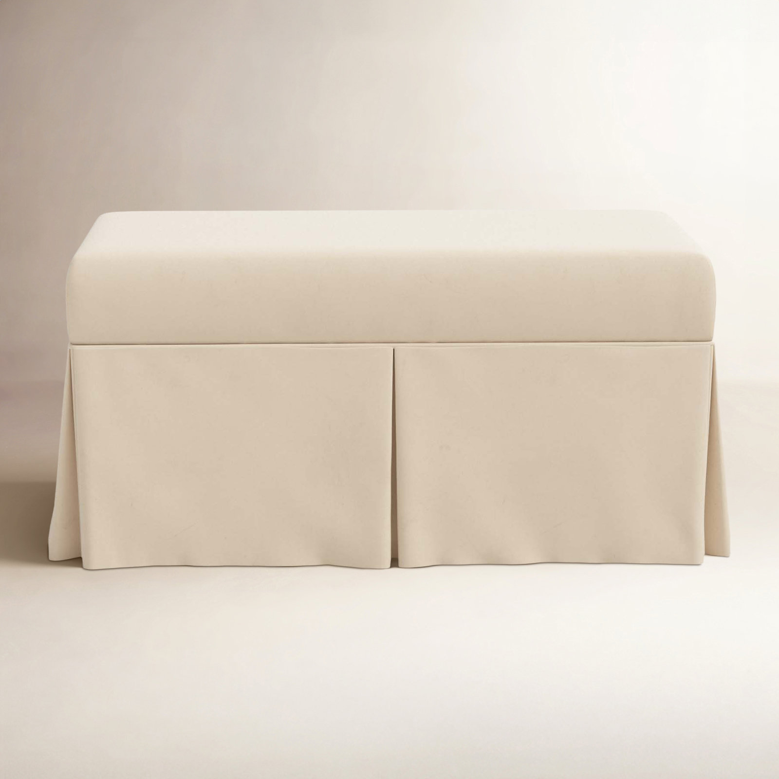 Wyatt 38 " Bench, Classic Pearl Performance Velvet