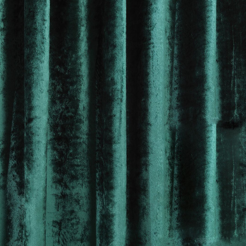 Room Darkening Single Curtain Panel, 130cm Width x 295cm Drop, Dark Green