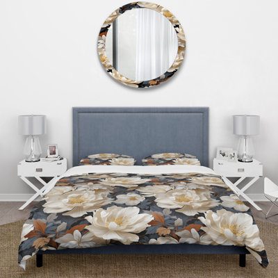Floral Duvet Cover Set - Microfiber Polyester