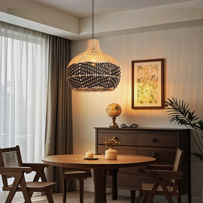 Handmade rattan Bohemian Style Pendant Lamp for Kitchen Island