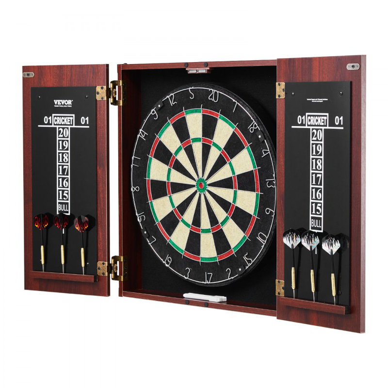 Jeu de fléchettes et d'armoire de taille officielle, H 1,775 pi x l 3 pi x P 0,30 pi