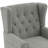 Duward Upholstered Light Gray Button Tufted Wingback Accent Chair with Rolled Arm and Thick Padded Cushion-446546677