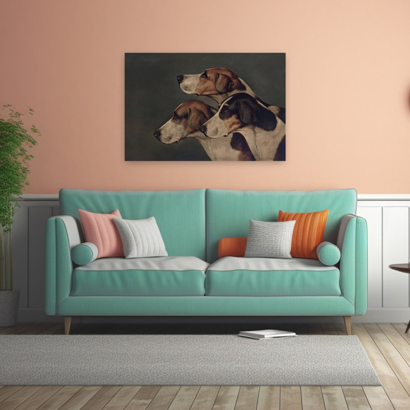 «Noble Hound Portrait», impression élégante de portrait de chien rétro classique, H 32 po x l 48 po