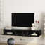 Meuble télé noir flottant mural avec 16 couleurs, 67 po pour 55 60 65 po-730517410
