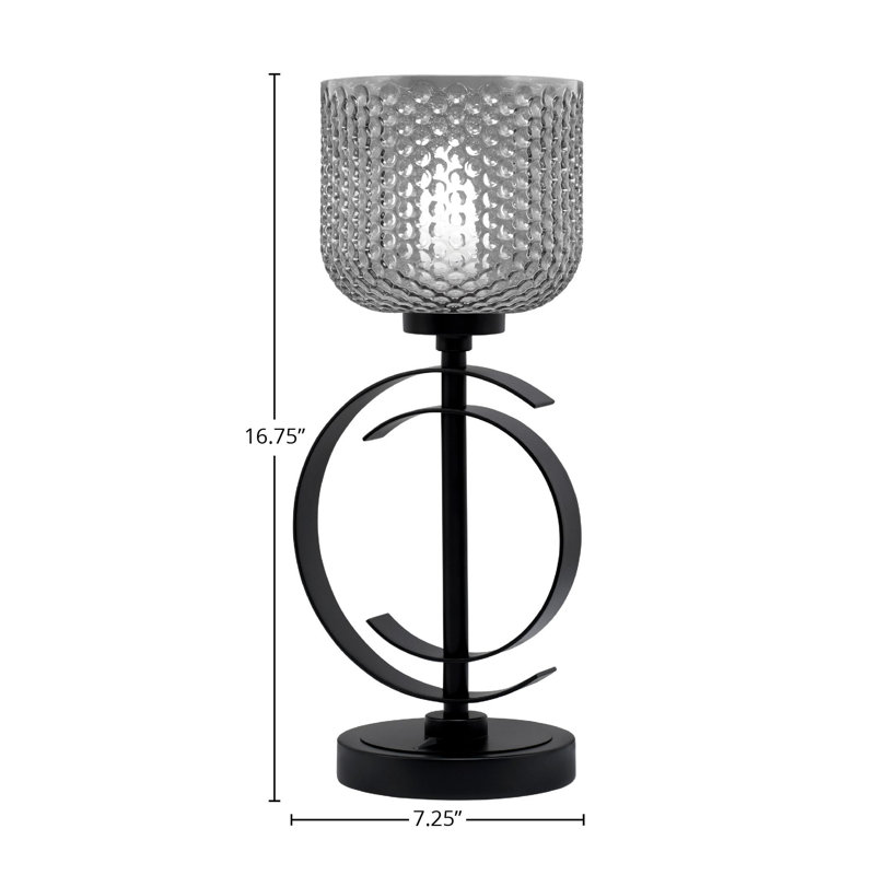 Lampe Gulea, Noir, Noir mat, H 16,75 po x l 7,25 po x P 7,25 po