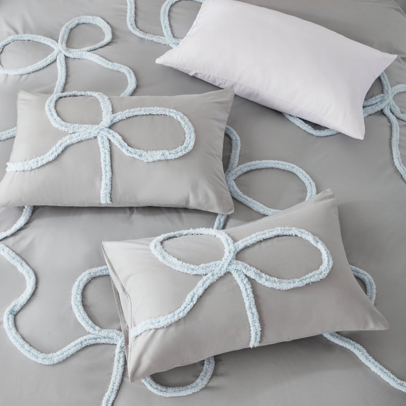 Ensemble de housse de couette avec fermeture à glissière et attaches Boho, Housse de couette très grand et 2 taies d'oreille