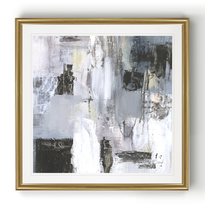 «Cinder Composition II», reproduction d'art sur toile, Cadre doré, H 34,5 po x l 34,5 po x P 1,5 po