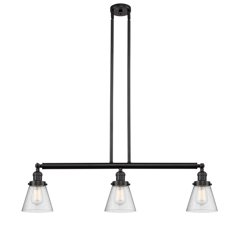 Montano 3 - Light Kitchen Island Pendant, Seedy, Oil Rubbed Bronze, 6 Watt Vinage LED Bulb