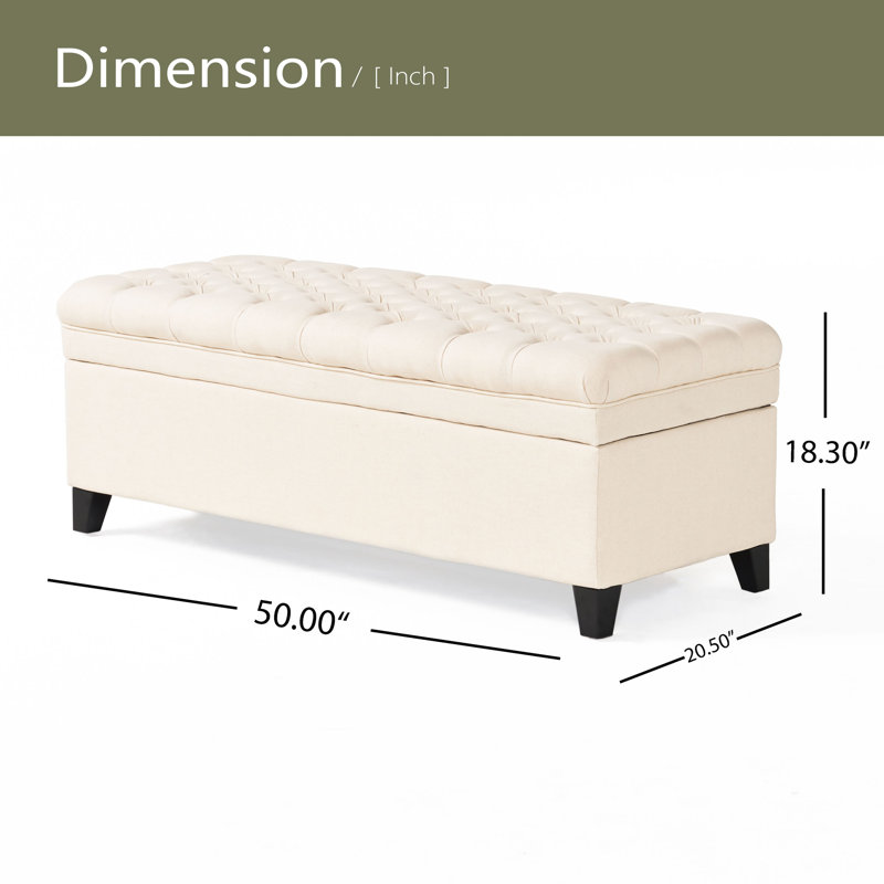 OTTOMAN DE RANGEMENT, Beige