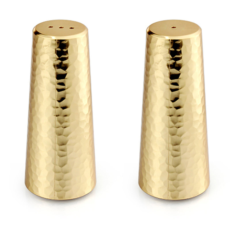 Ensemble salière et poivrière Nouvelle Collections, Or