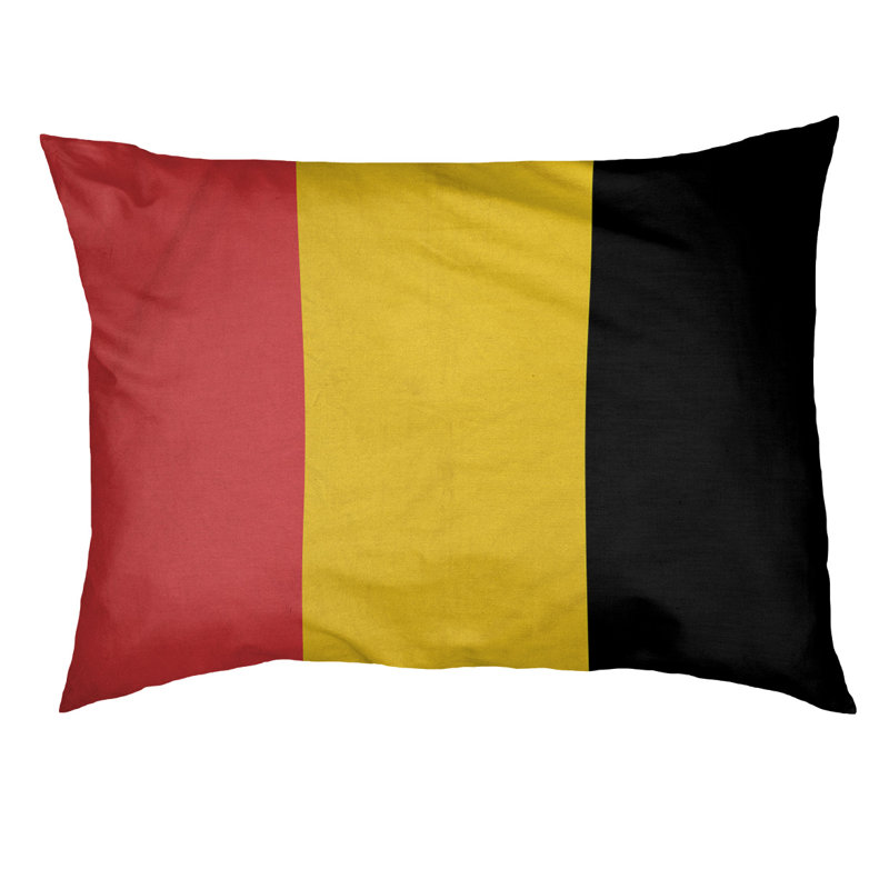 Oreiller Maryland, Moyen (l 28 po x P 18 po x H 6 po), Rouge / jaune / noir