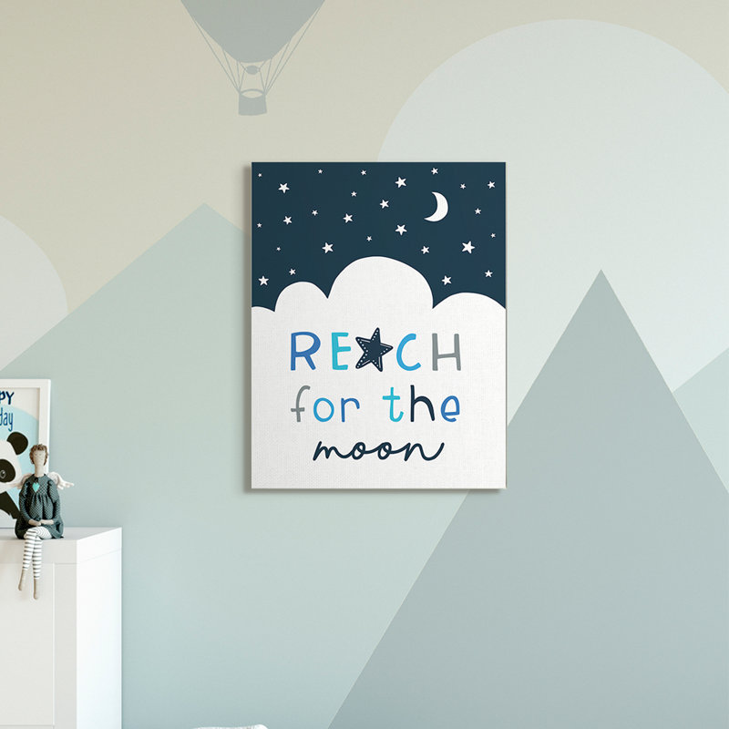 Reach For Moon Moon, Toile tendue, H 40 po x l 30 po x 1,5 po