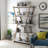 Biram 72"H Steel Etagere Bookcase-1858764989
