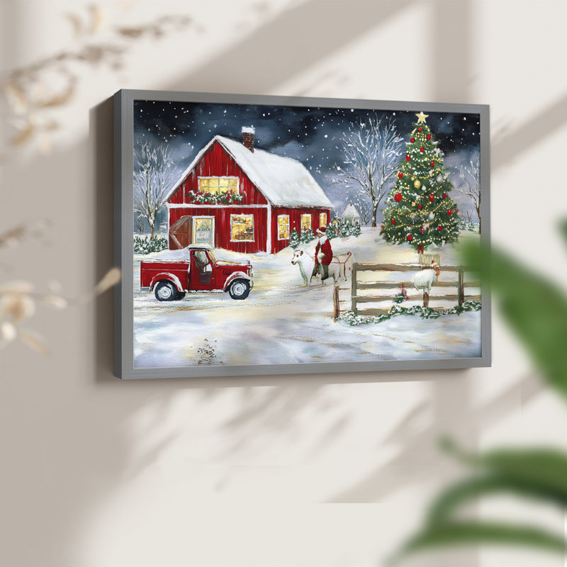 Art de Noël - DCCXI - Reproduction encadrée - Restickable, H 16 po x l 20 po, Gris