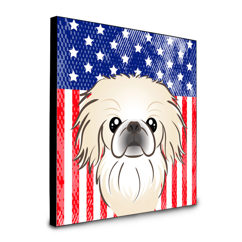« american flag », art encadré Macomb, Pékinois