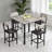 Dining Table Set For 4, Counter Height Table & 4 Bar Stools, Modern Kitchen Dining Set, With Upholstered Chairs, White, Grey-514839259-514839257-514839260