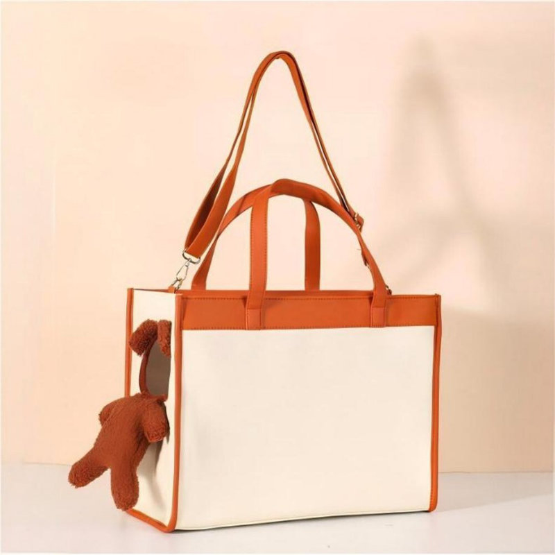 One-Shoulder Portable Cute Pet Outing Carrier Bag, 12.99" H x 16.93" W x 8.07" D