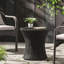 Table KONO en sablier en rotin sans plateau en verre, noir