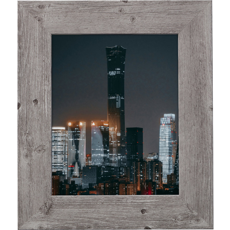 Cadre photo simple Samra, L 12 po x H 15 po, Gris clair