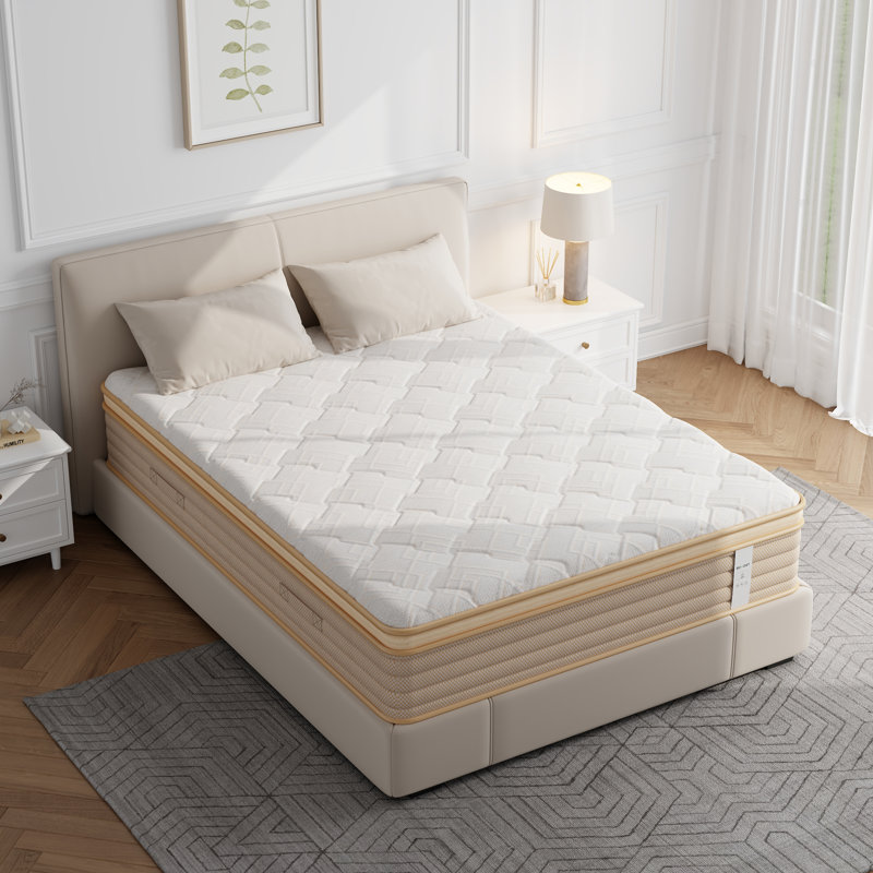 12" Queen Hybrid Memory Foam Mattress in a Box, Individual Pocket Springs for Motion Isolation, Silent Sleep & Pressure Relief