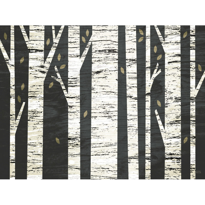 «Birch Forest Crop» par Michael Mullan, reproduction sur toile tendue, H 12 po x l 16 po