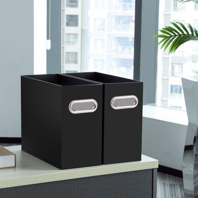 File Organizer, Small Storage Box, Cardboard File Folder Organizer, Collapsible File Box