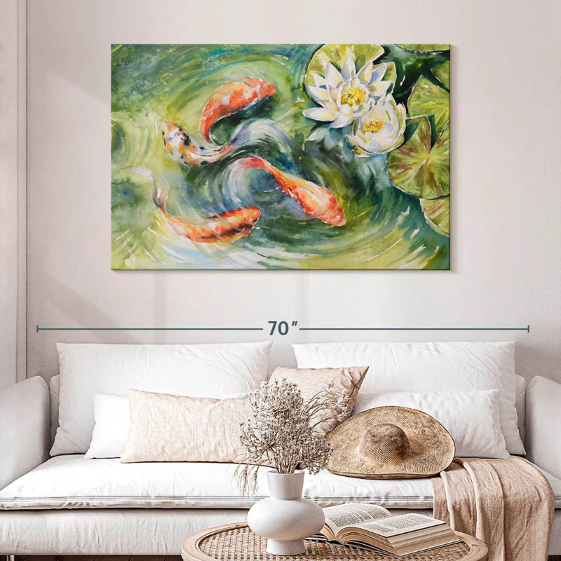 Brampt Pond Of Koi, 32" H x 48" W