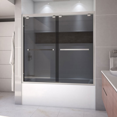 Porte de baignoire coulissante semi-sans cadre H 56 po x l 58 po DreamLine Encore