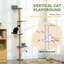 Meuble mural Cat avec 4 plateformes pour l'intérieur, gris foncé