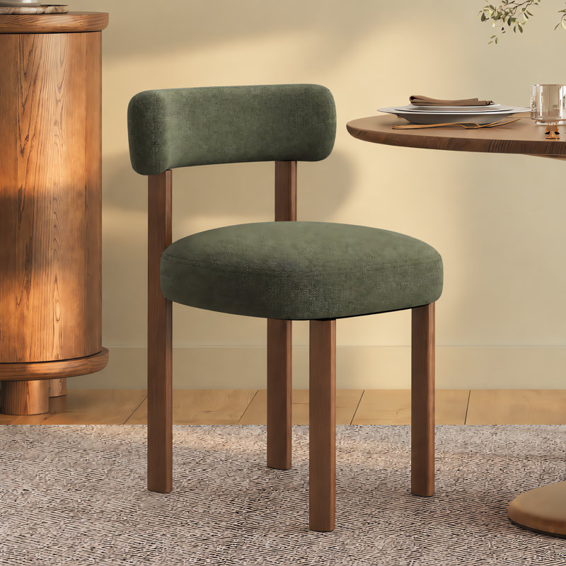 Chaises de salle à manger rembourrées Modern, Vert