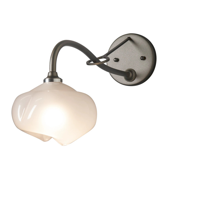 Ume 1 - Light Hardwired Armed Sconce, Natural Iron