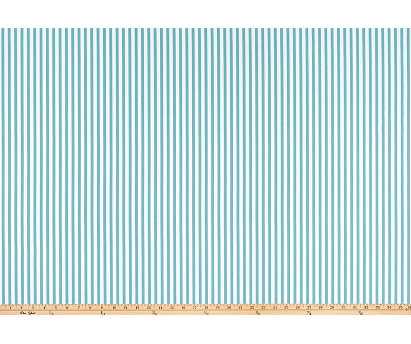 Housse de coussin à rayures turquoise et blanches