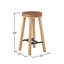 Tabouret de comptoir rembourré rond en bois - ensemble de 2-1330881694