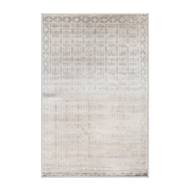 Surface beige contemporaine tapis, Rectangle 5 pi x 7 pi