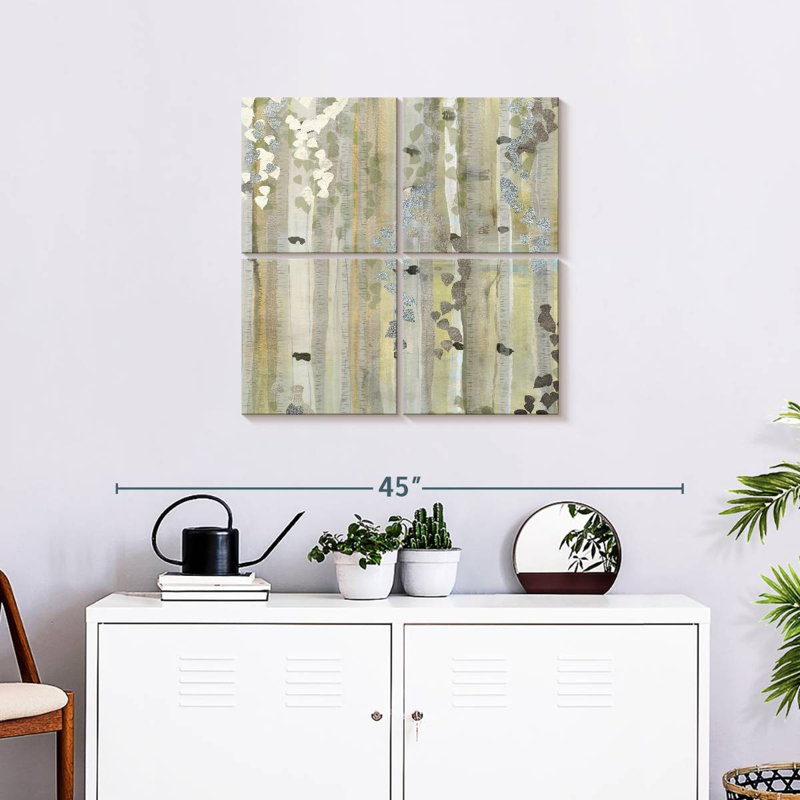 Harnek abstrait printemps Birch Grove II, H 26 po x l 26 po