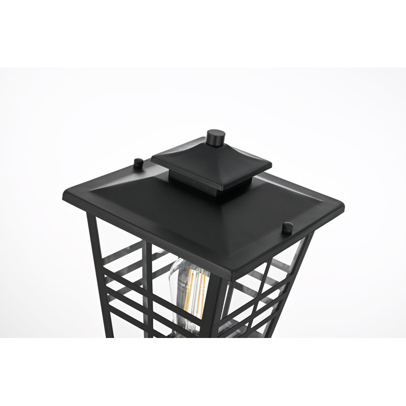 Macon Outdoor Wall sconce in Black, 19.5" H x 8.5" W x 10.5" D