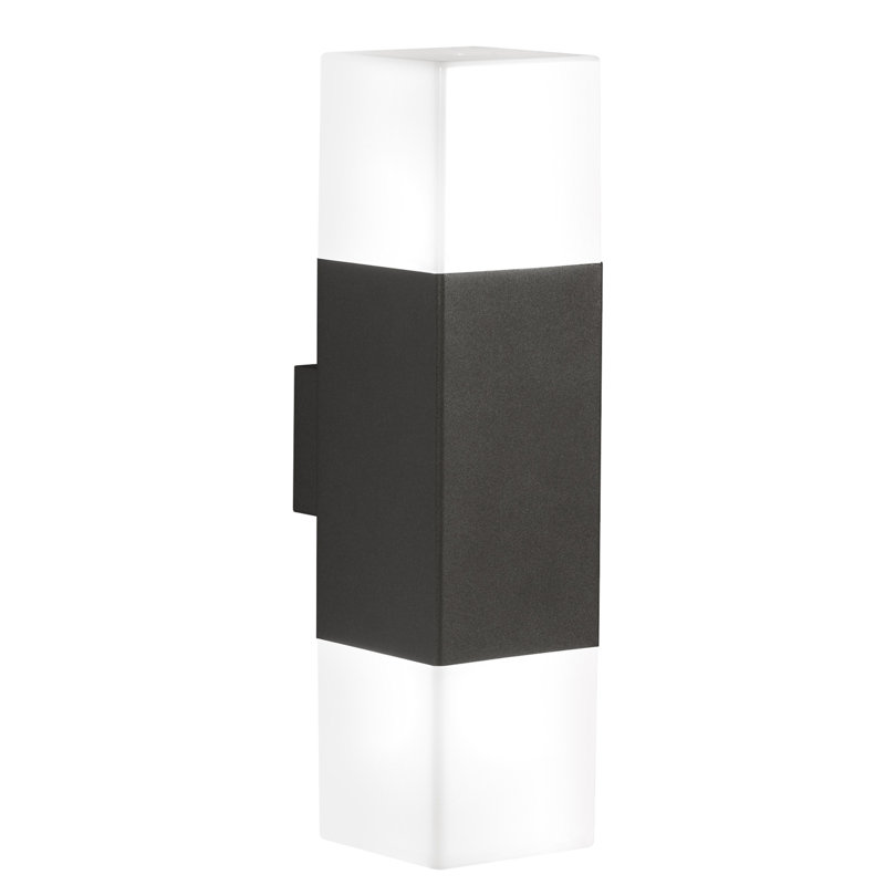 Gilmartin 2 - Bulb Integrated LED Outdoor Flush Mount, Charcoal
