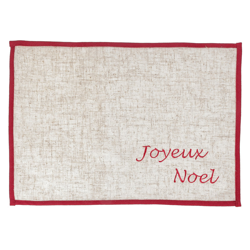 Napperon brodé 11 "Joyeux Noel