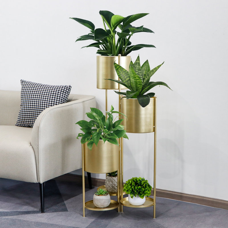 Support pour plante à fleurs 6 niveaux, Doré