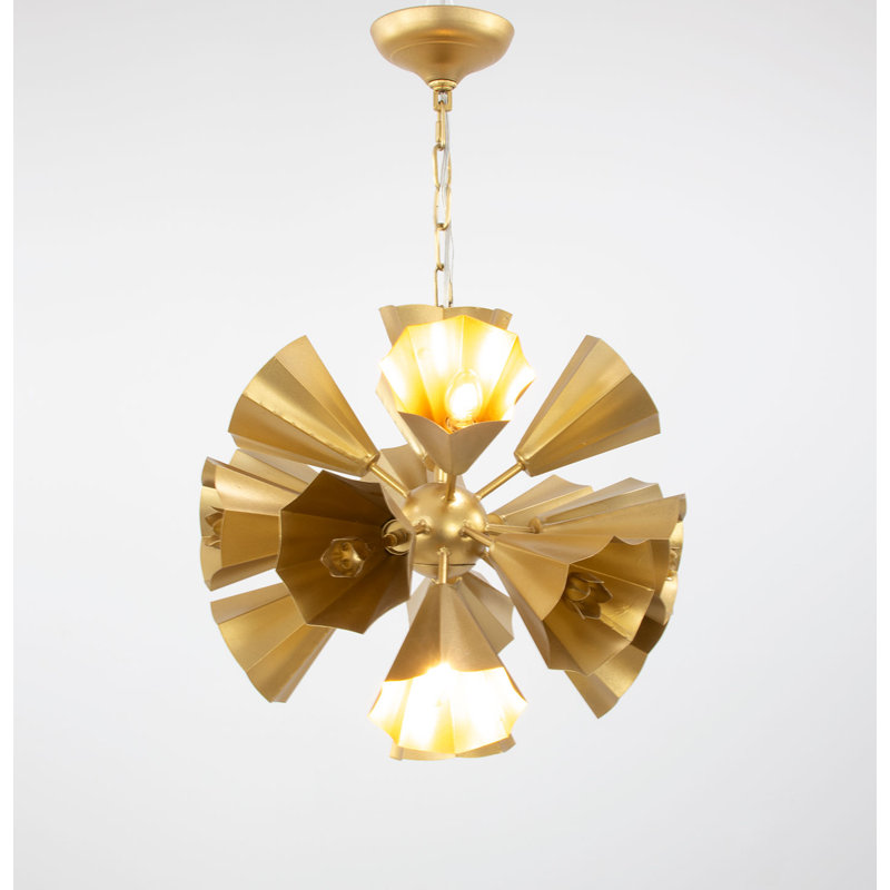 Laura 8 - Light Chandelier, Gold