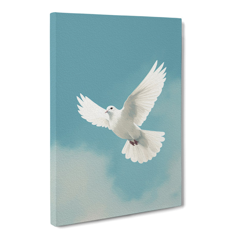 Dove Bird Minimalism No.2 - Wrapped Canvas, 76cm H x 50cm W x 3cm D