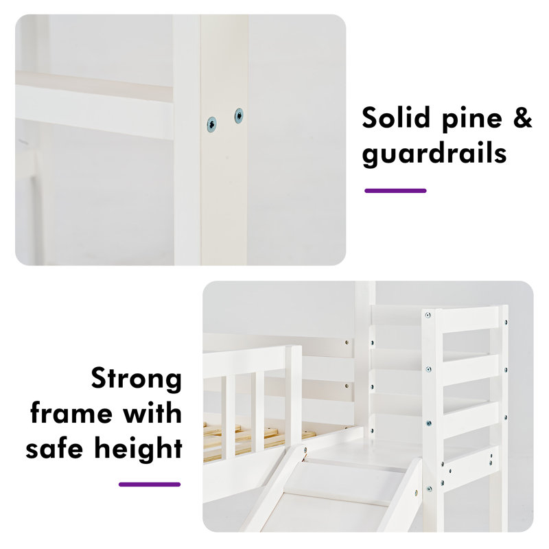 House Bunk Bed, White