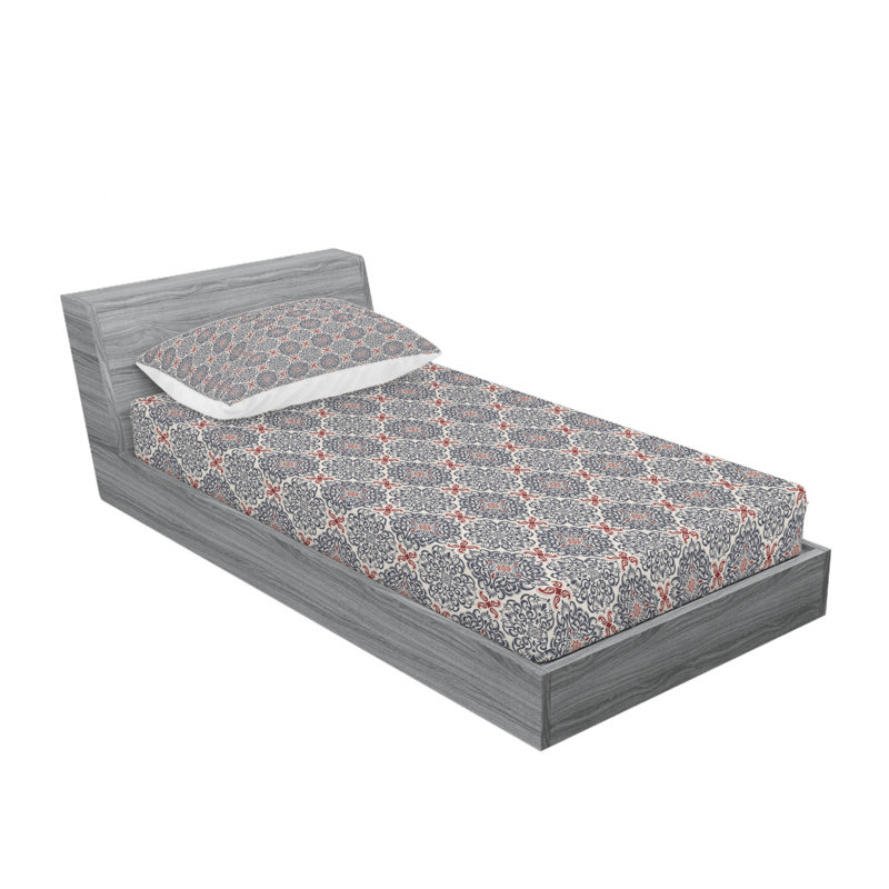 Microfiber Floral Sheet Set, Twin XL Sheet Set with 1 Pillowcase
