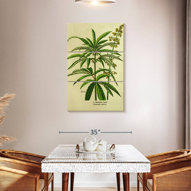 Victorian Style Cannabis, 45" H x 28" W