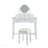 Compact Makeup Vanity Table With Reversible Mirror, Dressing Table Set With Stool, Space-Saving Beauty Station For Small Places, White